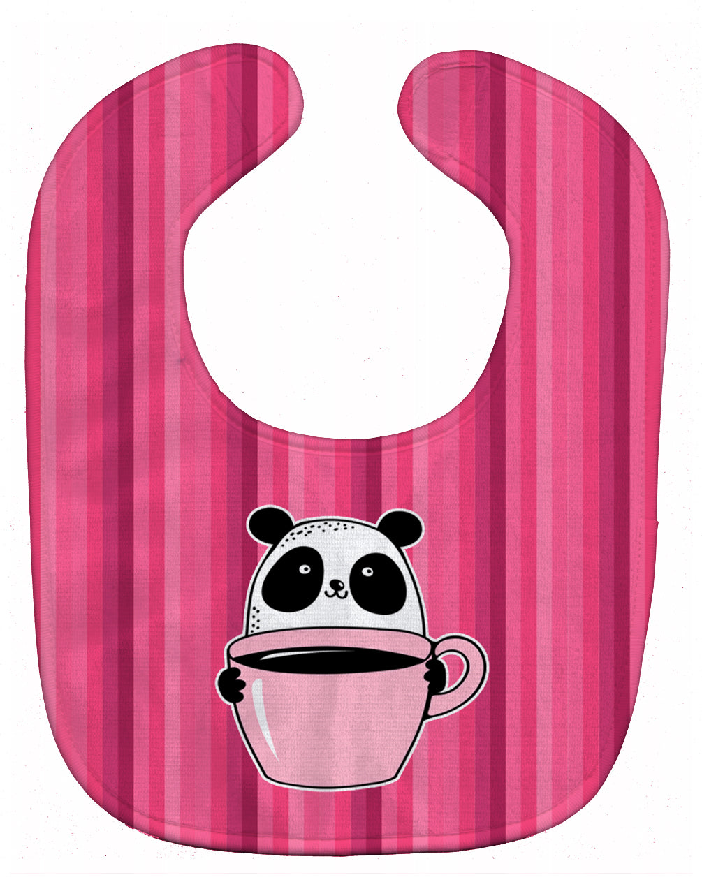 Panda Bear Coffee Baby Bib Easy-Clean Baby Bib Baby Feeding Accessory Baby Mealtime Essential, 10 x 13, Multicolor