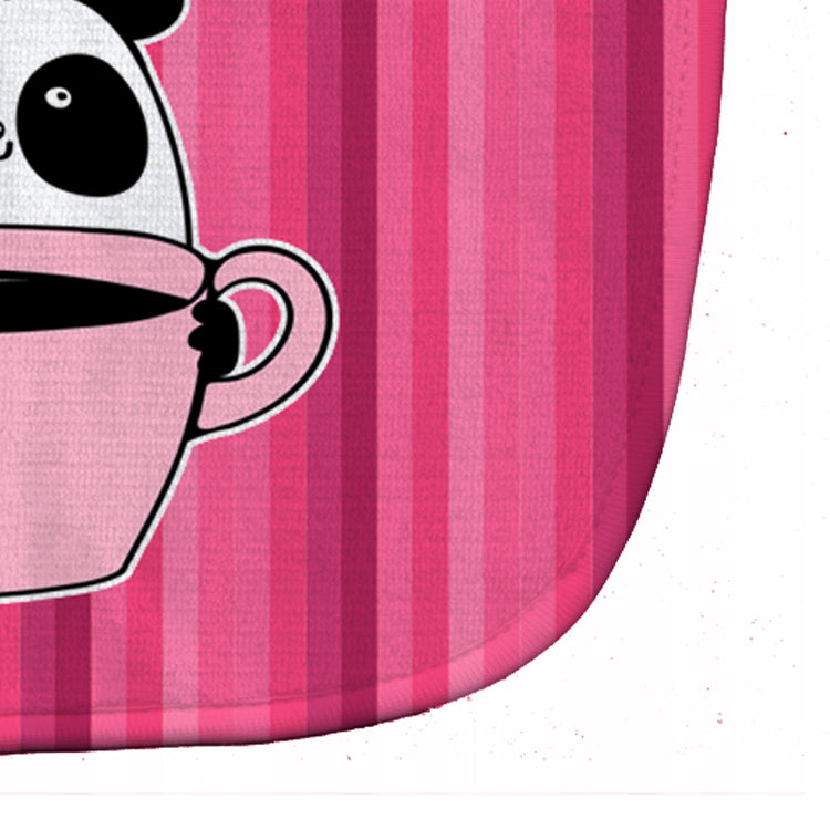 Panda Bear Coffee Baby Bib Easy-Clean Baby Bib Baby Feeding Accessory Baby Mealtime Essential, 10 x 13, Multicolor