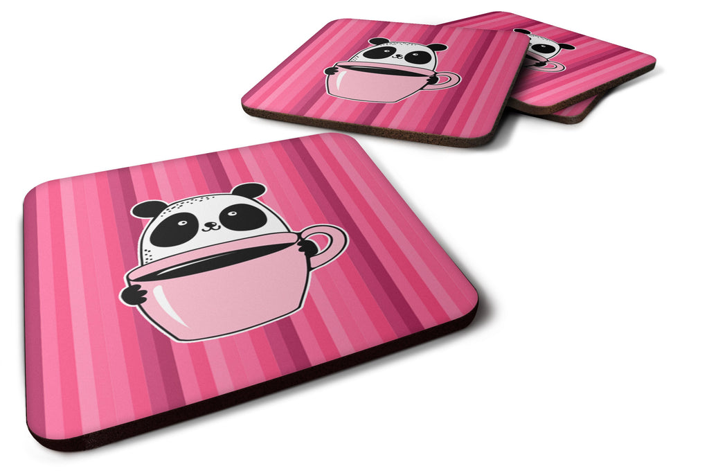 Panda Bear Coffee Foam Coasters Set of 4 Cup Coasters for Indoor Outdoor, Tabletop Protection, Anti Slip, Mouse pad Material