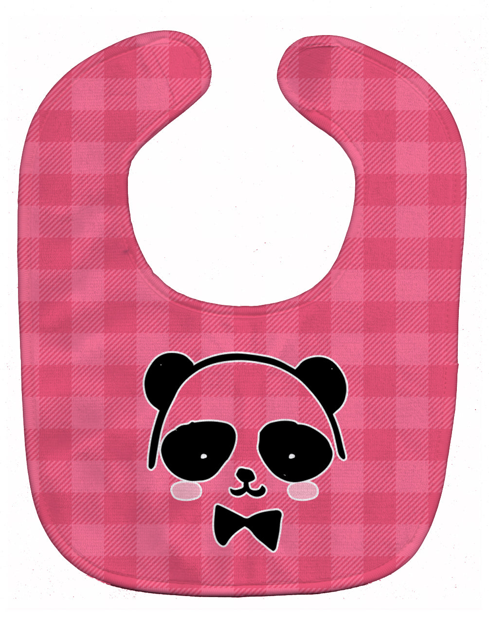 Panda Bear Pink Face Baby Bib Easy-Clean Baby Bib Baby Feeding Accessory Baby Mealtime Essential, 10 x 13, Multicolor