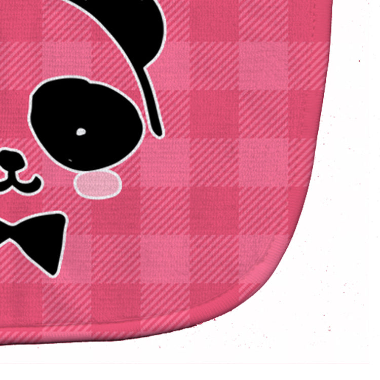 Panda Bear Pink Face Baby Bib Easy-Clean Baby Bib Baby Feeding Accessory Baby Mealtime Essential, 10 x 13, Multicolor
