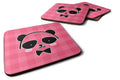 Panda Bear Pink Face Foam Coasters Set of 4 Cup Coasters for Indoor Outdoor, Tabletop Protection, Anti Slip, Mouse pad Material