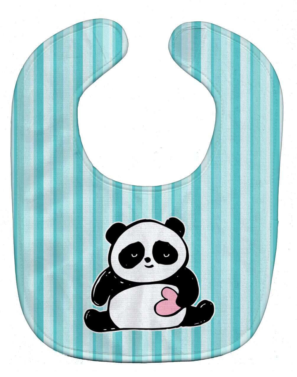 Panda Bear Love Baby Bib Easy-Clean Baby Bib Baby Feeding Accessory Baby Mealtime Essential, 10 x 13, Multicolor
