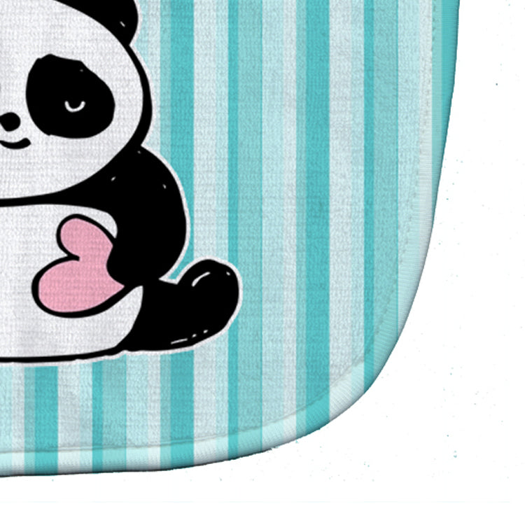 Panda Bear Love Baby Bib Easy-Clean Baby Bib Baby Feeding Accessory Baby Mealtime Essential, 10 x 13, Multicolor