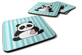 Panda Bear Love Foam Coasters Set of 4 Cup Coasters for Indoor Outdoor, Tabletop Protection, Anti Slip, Mouse pad Material