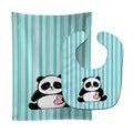 Panda Bear Love Baby Bib & Burp Cloth Easy-Clean Baby Bib Baby Feeding Accessory Baby Mealtime Essential