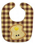 Buttered Toast Face Baby Bib Easy-Clean Baby Bib Baby Feeding Accessory Baby Mealtime Essential, 10 x 13, Multicolor