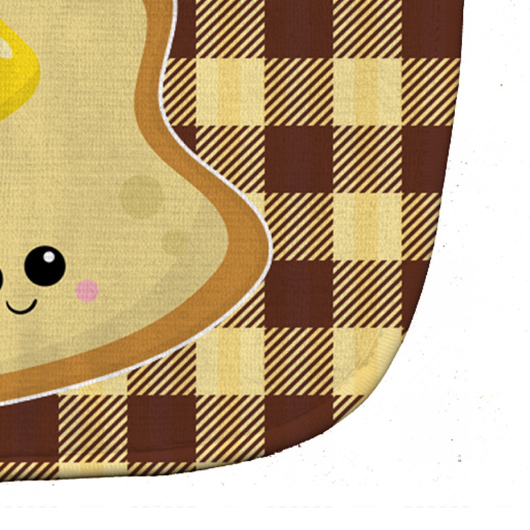 Buttered Toast Face Baby Bib Easy-Clean Baby Bib Baby Feeding Accessory Baby Mealtime Essential, 10 x 13, Multicolor