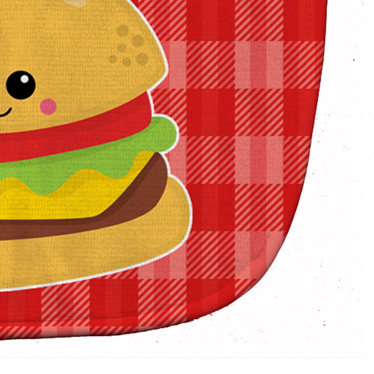 Hamburger Face Baby Bib Easy-Clean Baby Bib Baby Feeding Accessory Baby Mealtime Essential, 10 x 13, Multicolor
