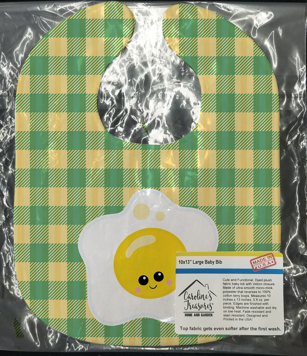 Fried Egg Face Baby Bib Easy-Clean Baby Bib Baby Feeding Accessory Baby Mealtime Essential, 10 x 13, Multicolor
