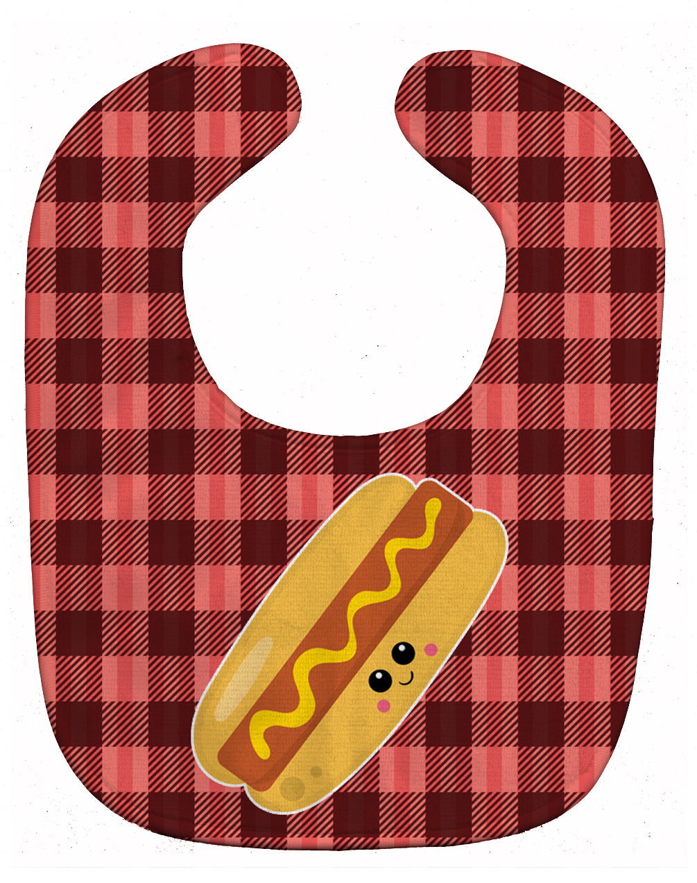 Hot Dog Face Baby Bib Easy-Clean Baby Bib Baby Feeding Accessory Baby Mealtime Essential, 10 x 13, Multicolor