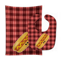 Hot Dog Face Baby Bib & Burp Cloth Easy-Clean Baby Bib Baby Feeding Accessory Baby Mealtime Essential