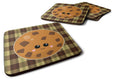 Cookie Face Foam Coasters Set of 4 Cup Coasters for Indoor Outdoor, Tabletop Protection, Anti Slip, Mouse pad Material