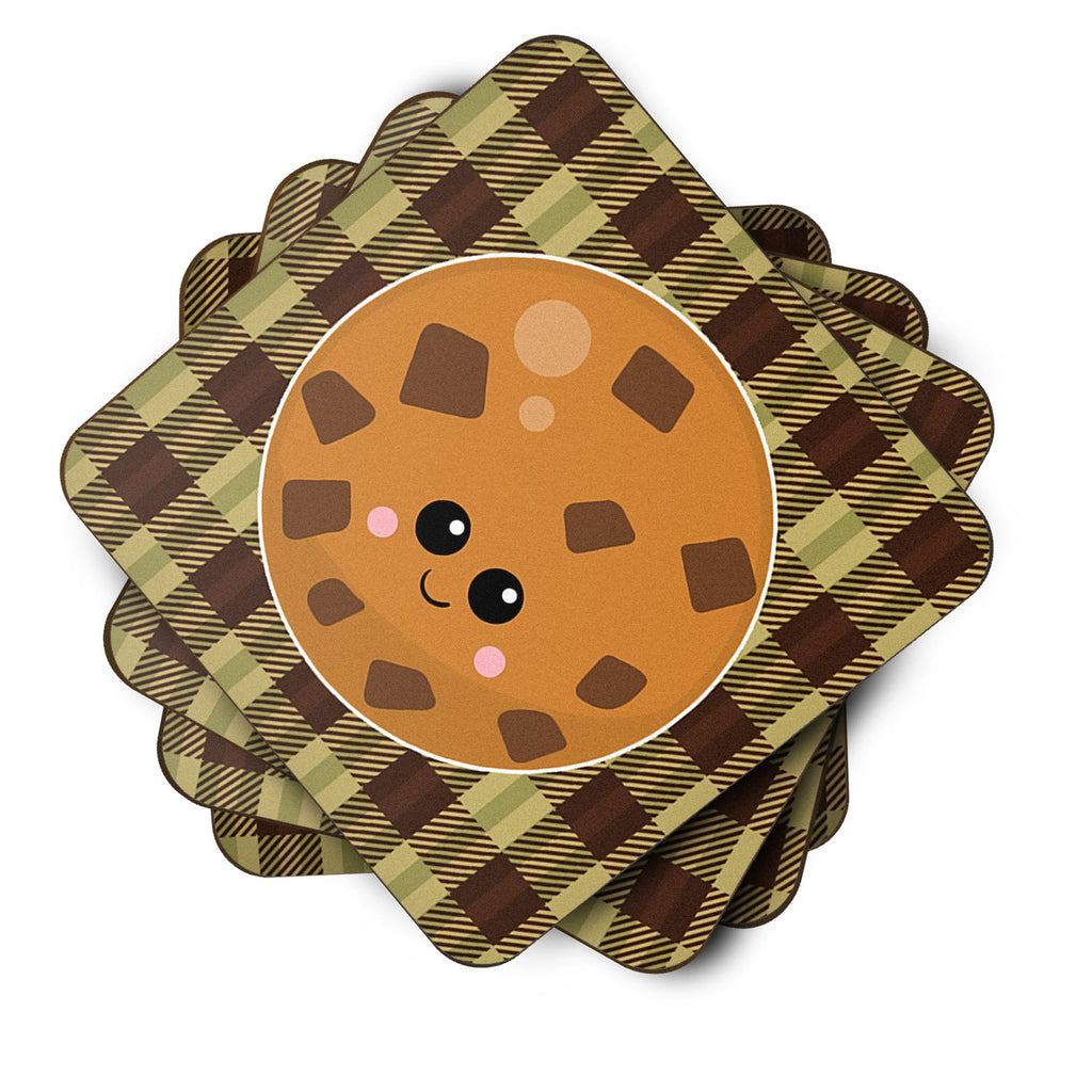 Cookie Face Foam Coasters Set of 4 Cup Coasters for Indoor Outdoor, Tabletop Protection, Anti Slip, Mouse pad Material