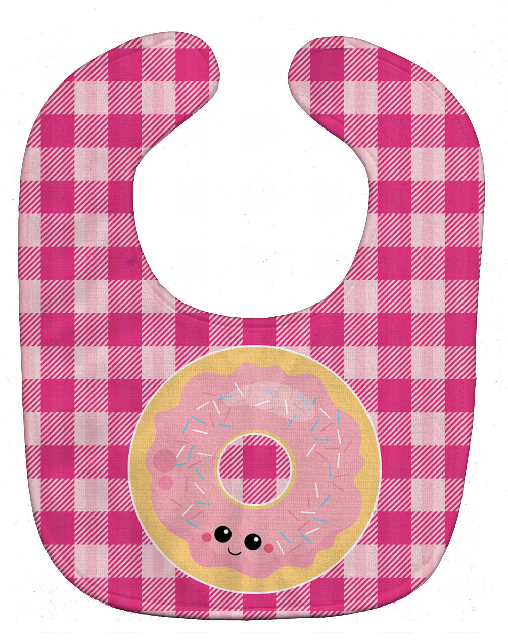 Donut Face Baby Bib Easy-Clean Baby Bib Baby Feeding Accessory Baby Mealtime Essential, 10 x 13, Multicolor