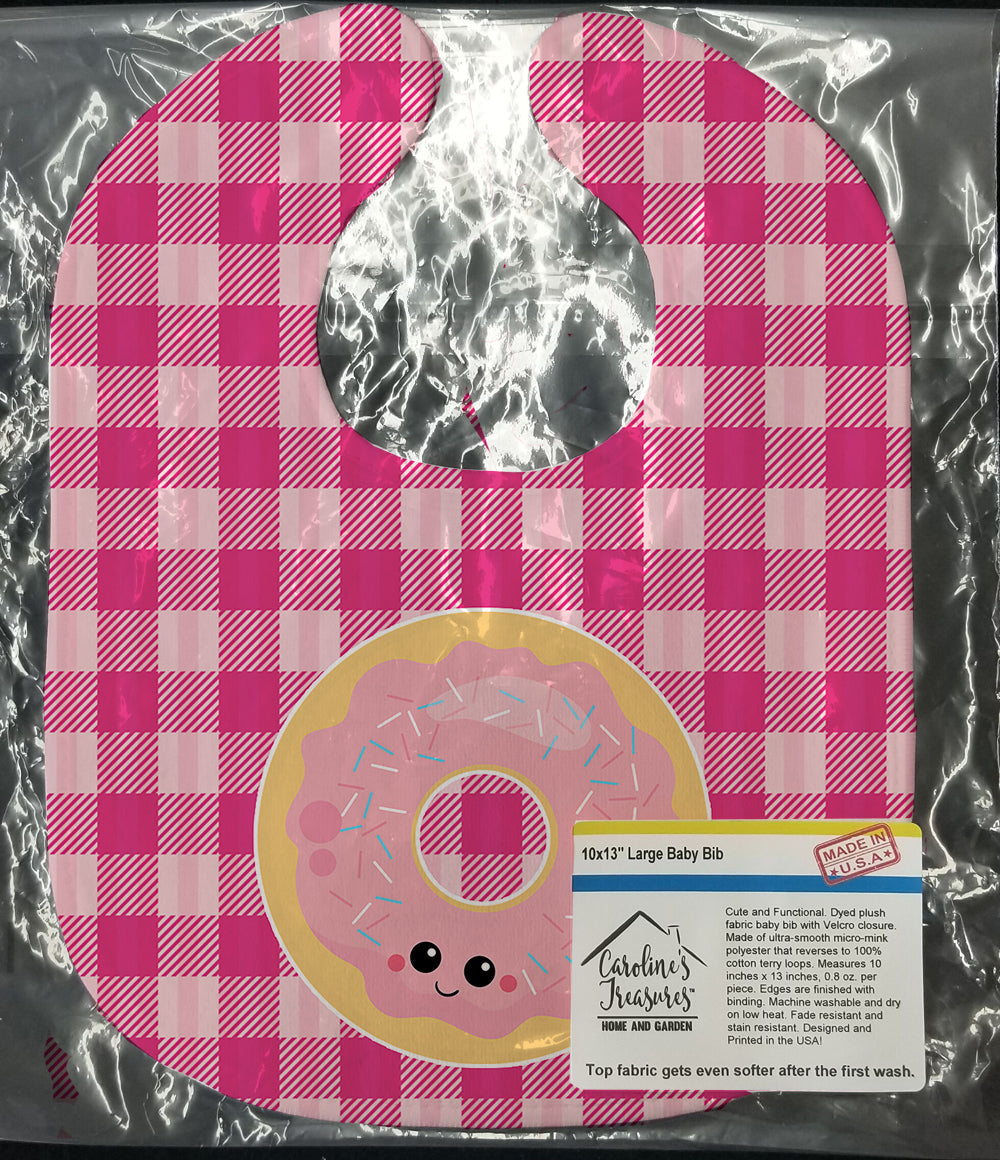 Donut Face Baby Bib Easy-Clean Baby Bib Baby Feeding Accessory Baby Mealtime Essential, 10 x 13, Multicolor