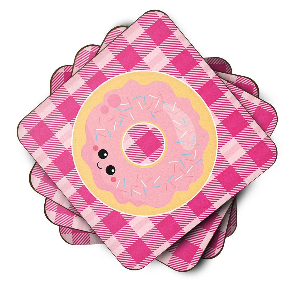 Donut Face Foam Coasters Set of 4 Cup Coasters for Indoor Outdoor, Tabletop Protection, Anti Slip, Mouse pad Material