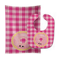 Donut Face Baby Bib & Burp Cloth Easy-Clean Baby Bib Baby Feeding Accessory Baby Mealtime Essential