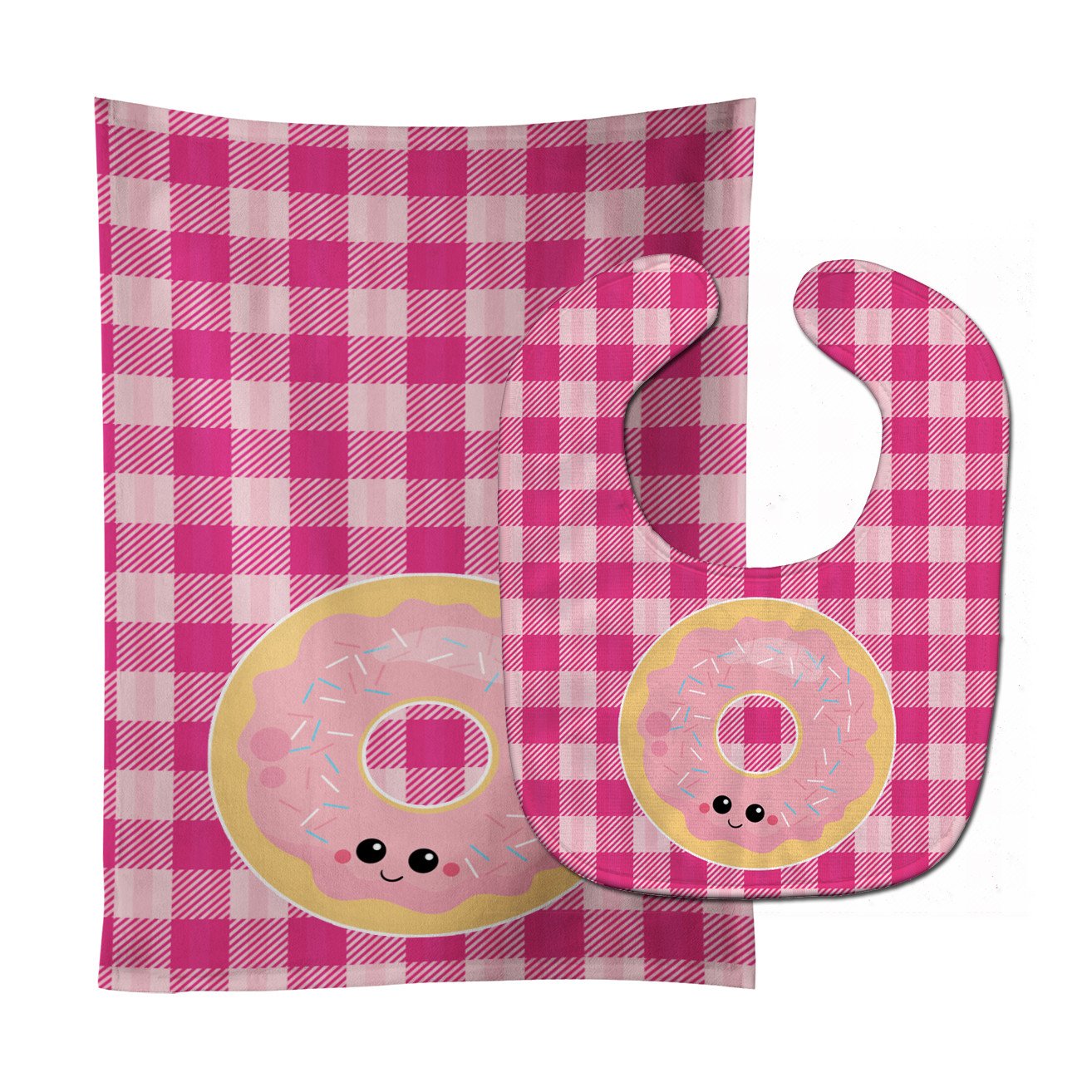 Donut Face Baby Bib & Burp Cloth Easy-Clean Baby Bib Baby Feeding Accessory Baby Mealtime Essential