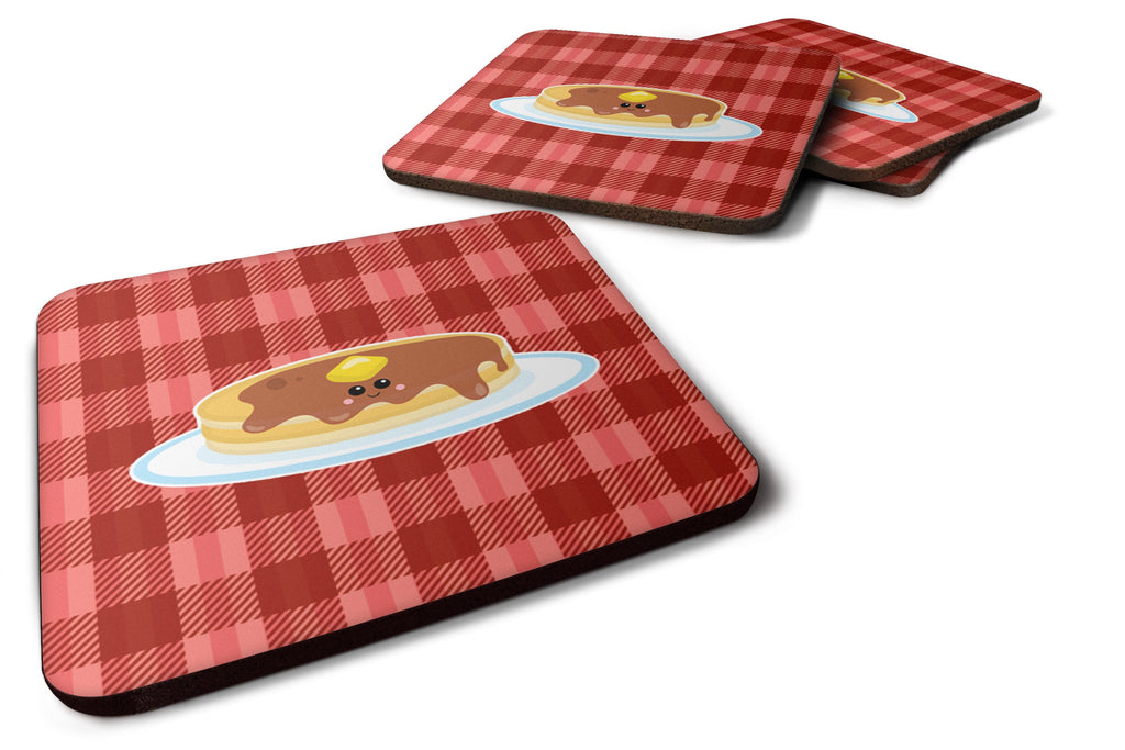 Pancake Face Foam Coasters Set of 4 Cup Coasters for Indoor Outdoor, Tabletop Protection, Anti Slip, Mouse pad Material
