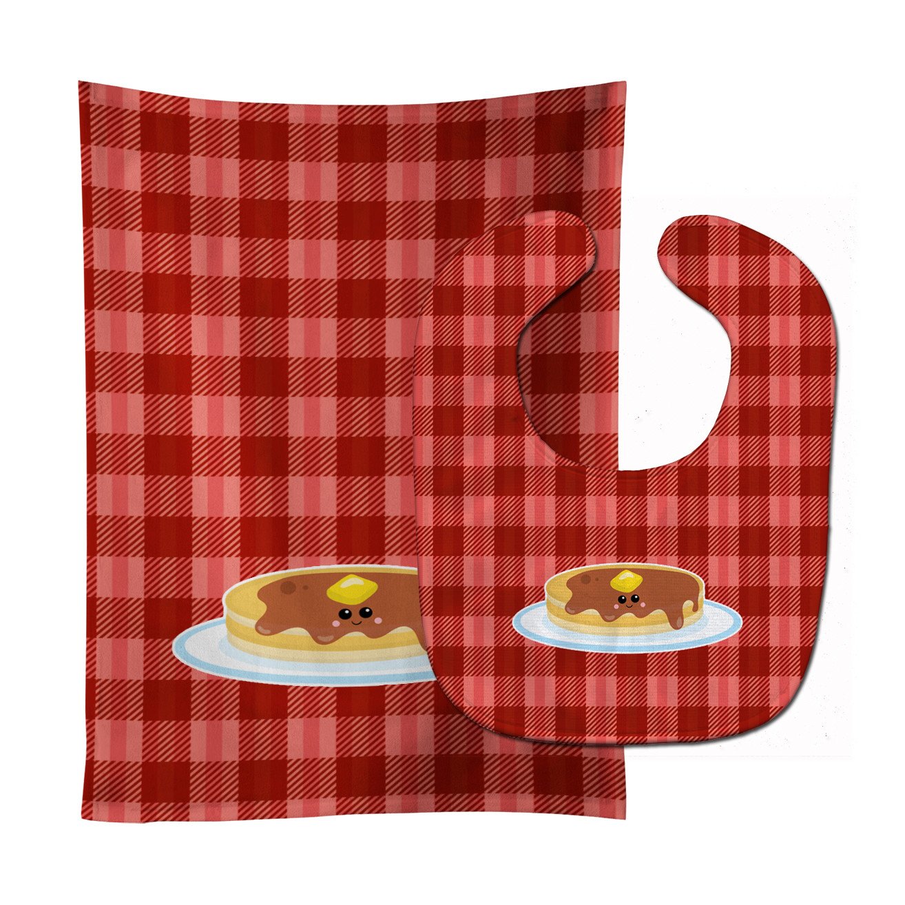 Pancake Face Baby Bib & Burp Cloth Easy-Clean Baby Bib Baby Feeding Accessory Baby Mealtime Essential