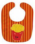 French Fries Face Baby Bib Easy-Clean Baby Bib Baby Feeding Accessory Baby Mealtime Essential, 10 x 13, Multicolor