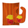 French Fries Face Baby Bib & Burp Cloth Easy-Clean Baby Bib Baby Feeding Accessory Baby Mealtime Essential