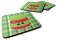 Jelly Jar Face Foam Coasters Set of 4 Cup Coasters for Indoor Outdoor, Tabletop Protection, Anti Slip, Mouse pad Material