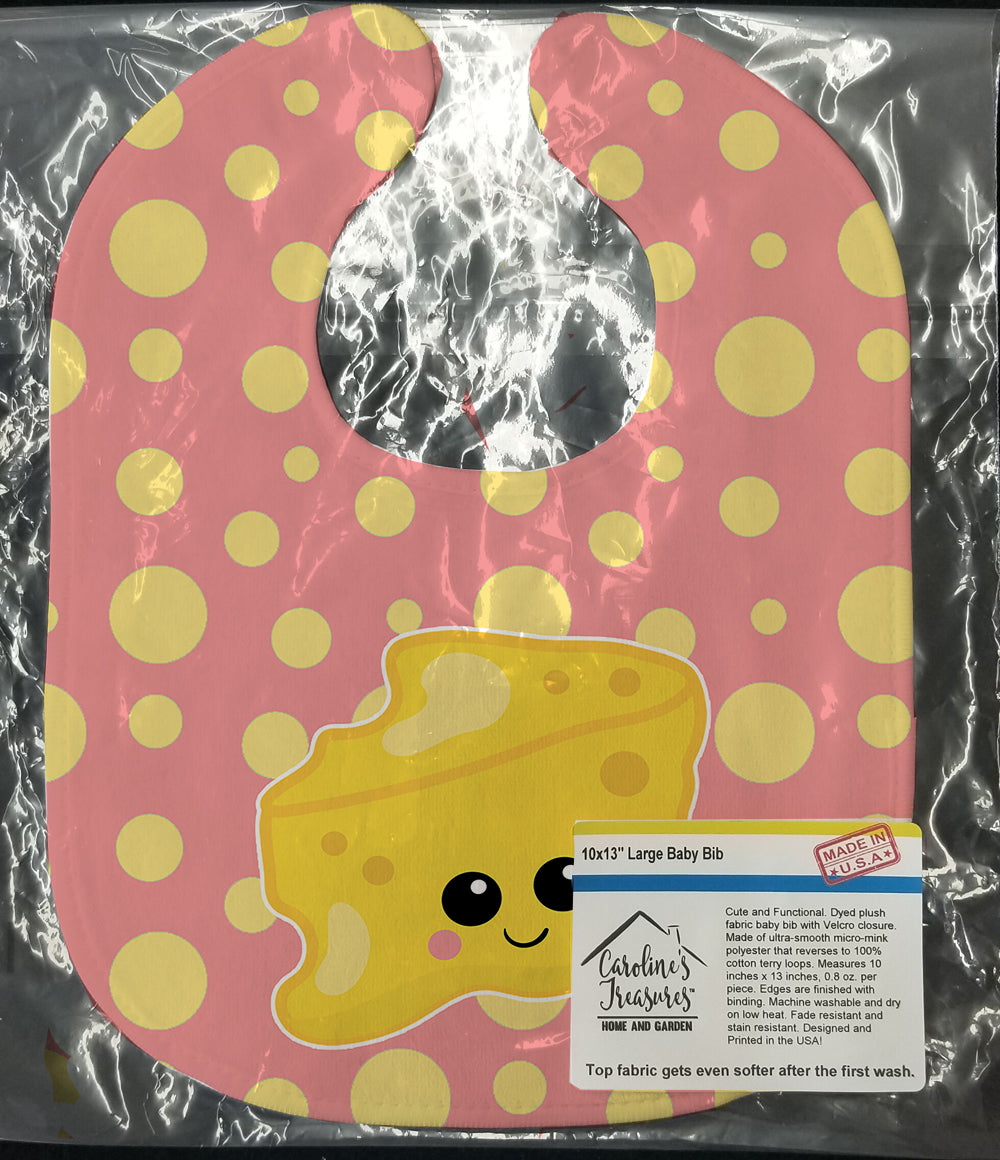 Cheese Head  Face Baby Bib Easy-Clean Baby Bib Baby Feeding Accessory Baby Mealtime Essential, 10 x 13, Multicolor