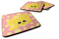 Cheese Head  Face Foam Coasters Set of 4 Cup Coasters for Indoor Outdoor, Tabletop Protection, Anti Slip, Mouse pad Material