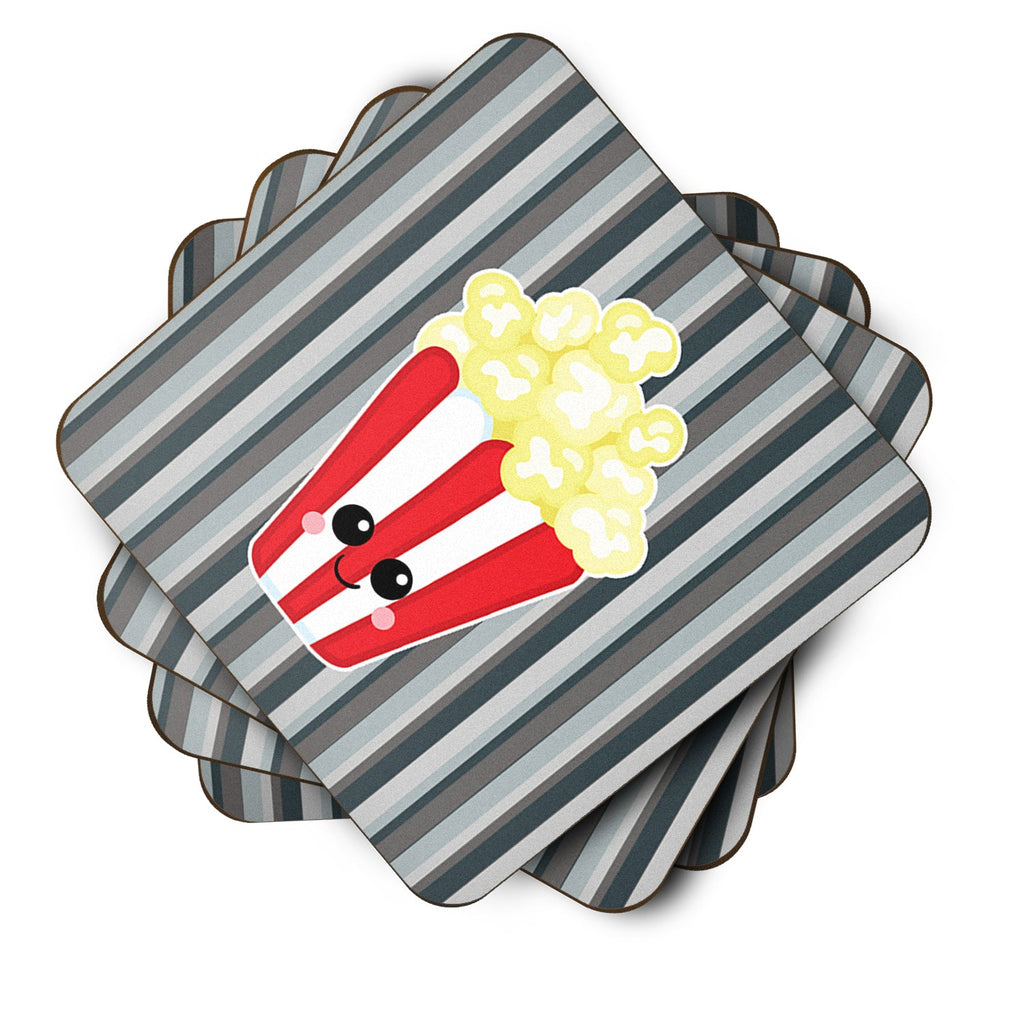 Popcorn Face Foam Coasters Set of 4 Cup Coasters for Indoor Outdoor, Tabletop Protection, Anti Slip, Mouse pad Material