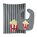 Popcorn Face Baby Bib & Burp Cloth Easy-Clean Baby Bib Baby Feeding Accessory Baby Mealtime Essential