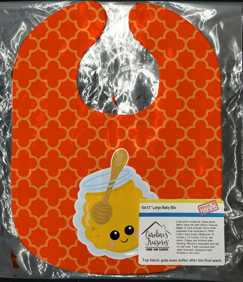 Honey Jar Face Baby Bib Easy-Clean Baby Bib Baby Feeding Accessory Baby Mealtime Essential, 10 x 13, Multicolor