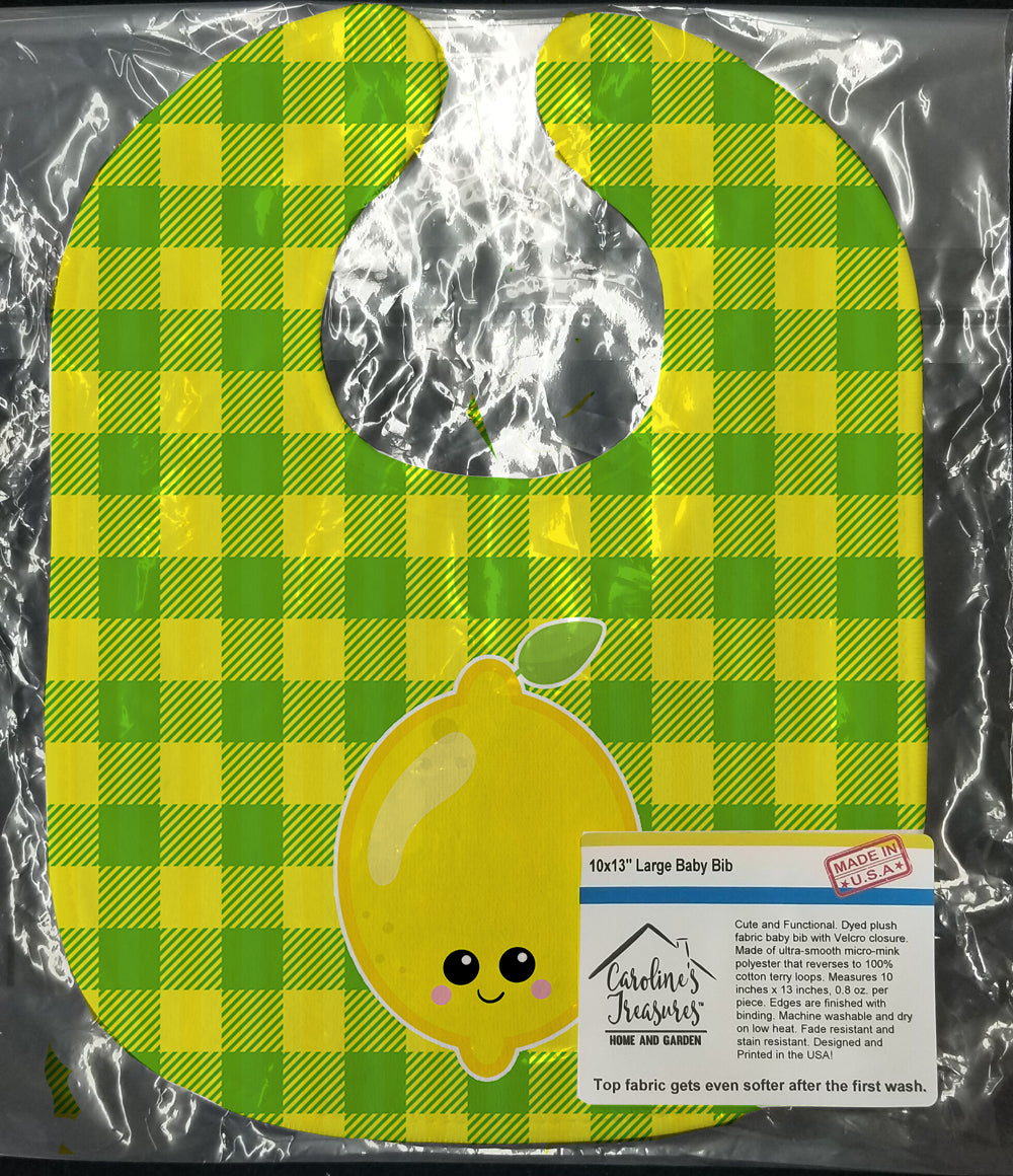 Lemon Face Baby Bib Easy-Clean Baby Bib Baby Feeding Accessory Baby Mealtime Essential, 10 x 13, Multicolor