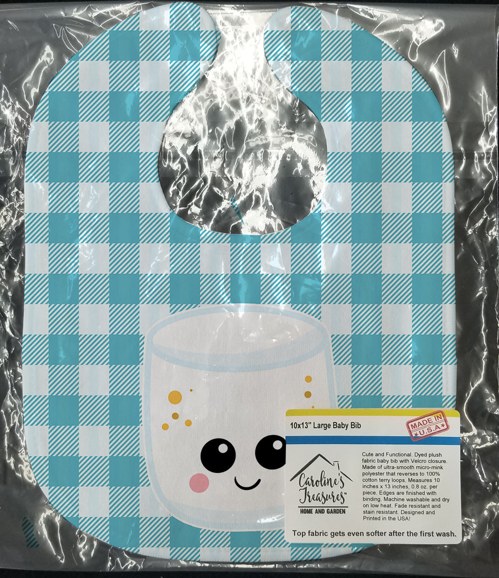 Marshmellow Face Baby Bib Easy-Clean Baby Bib Baby Feeding Accessory Baby Mealtime Essential, 10 x 13, Multicolor