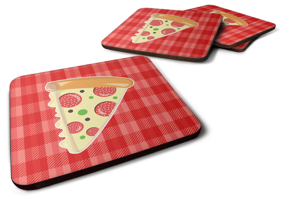 Slice of Pizza Foam Coasters Set of 4 Cup Coasters for Indoor Outdoor, Tabletop Protection, Anti Slip, Mouse pad Material