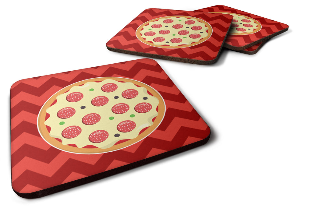 Large Pizza Foam Coasters Set of 4 Cup Coasters for Indoor Outdoor, Tabletop Protection, Anti Slip, Mouse pad Material