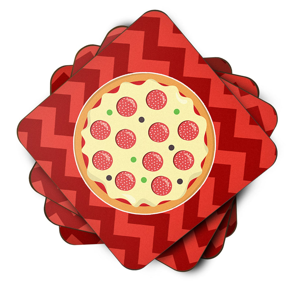 Large Pizza Foam Coasters Set of 4 Cup Coasters for Indoor Outdoor, Tabletop Protection, Anti Slip, Mouse pad Material