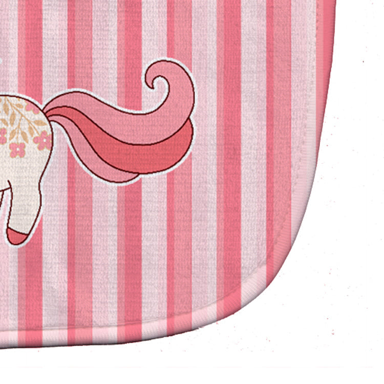 Little Pink Pony Baby Bib Easy-Clean Baby Bib Baby Feeding Accessory Baby Mealtime Essential, 10 x 13, Multicolor