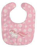 Little Pink Pony Polkadots Baby Bib Easy-Clean Baby Bib Baby Feeding Accessory Baby Mealtime Essential, 10 x 13, Multicolor