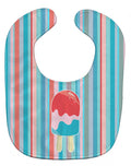 Ice Pop Popcicle Red Pink Blue Baby Bib Easy-Clean Baby Bib Baby Feeding Accessory Baby Mealtime Essential, 10 x 13, Multicolor