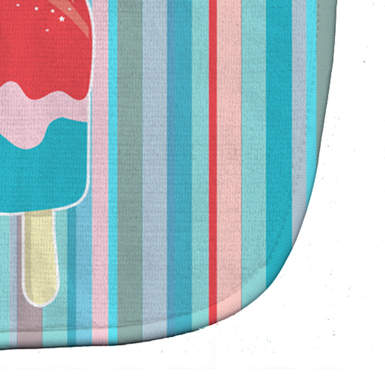 Ice Pop Popcicle Red Pink Blue Baby Bib Easy-Clean Baby Bib Baby Feeding Accessory Baby Mealtime Essential, 10 x 13, Multicolor