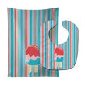 Ice Pop Popcicle Red Pink Blue Baby Bib & Burp Cloth Easy-Clean Baby Bib Baby Feeding Accessory Baby Mealtime Essential
