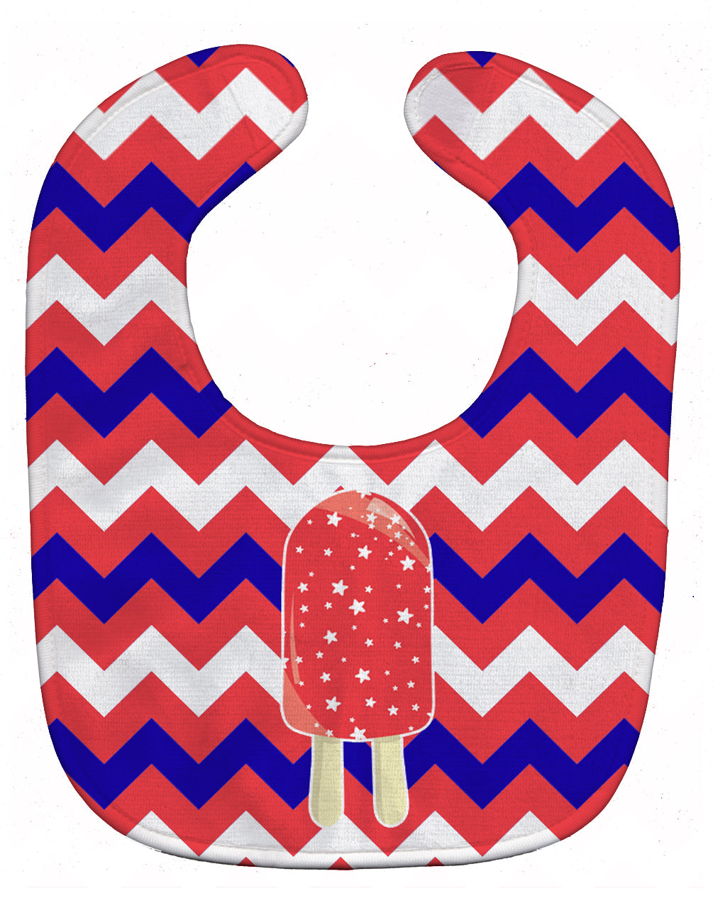 Ice Pop Popcicle Red White Blue Baby Bib Easy-Clean Baby Bib Baby Feeding Accessory Baby Mealtime Essential, 10 x 13, Multicolor