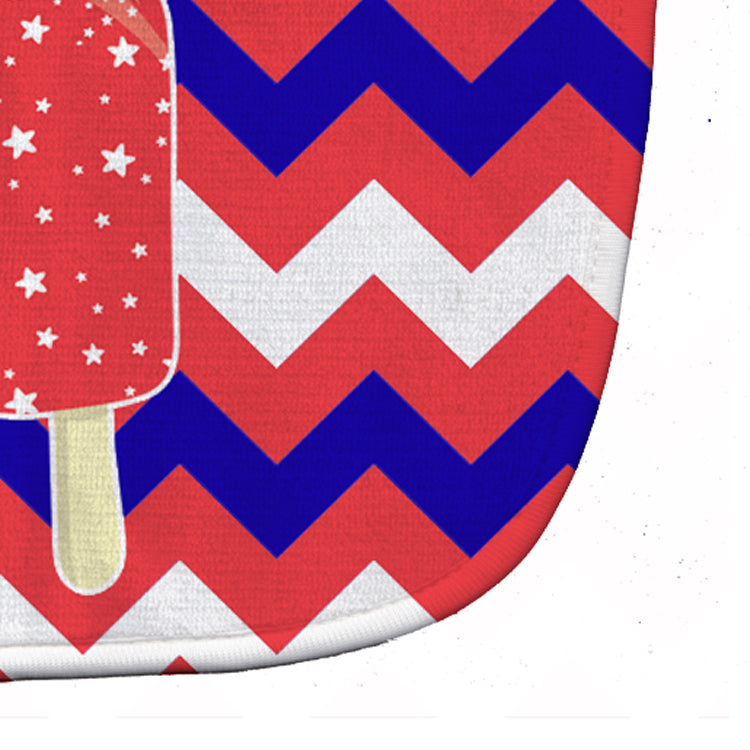 Ice Pop Popcicle Red White Blue Baby Bib Easy-Clean Baby Bib Baby Feeding Accessory Baby Mealtime Essential, 10 x 13, Multicolor