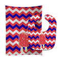 Ice Pop Popcicle Red White Blue Baby Bib & Burp Cloth Easy-Clean Baby Bib Baby Feeding Accessory Baby Mealtime Essential