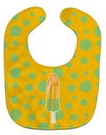 Ice Pop Popcicle Orange Green Baby Bib Easy-Clean Baby Bib Baby Feeding Accessory Baby Mealtime Essential, 10 x 13, Multicolor