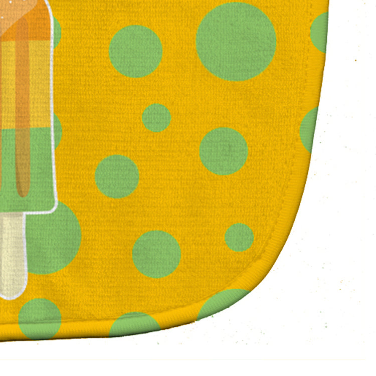 Ice Pop Popcicle Orange Green Baby Bib Easy-Clean Baby Bib Baby Feeding Accessory Baby Mealtime Essential, 10 x 13, Multicolor