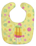 Ice Pop Popcicle Polkadots Baby Bib Easy-Clean Baby Bib Baby Feeding Accessory Baby Mealtime Essential, 10 x 13, Multicolor