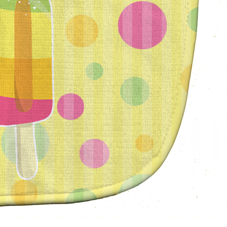 Ice Pop Popcicle Polkadots Baby Bib Easy-Clean Baby Bib Baby Feeding Accessory Baby Mealtime Essential, 10 x 13, Multicolor